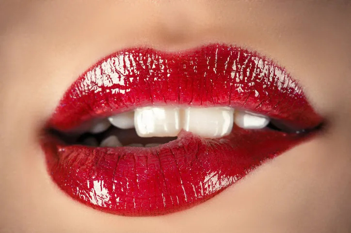 sensual lips closeup