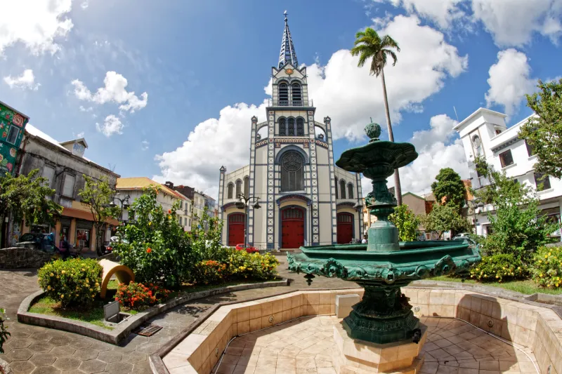 saint-louis cathedral, fort-de-france, martinique fwi
