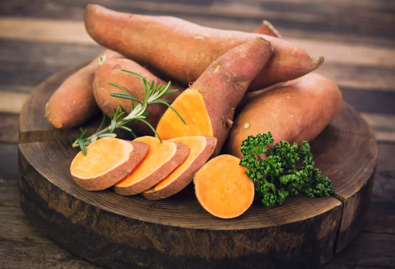 raw sweet potatoes