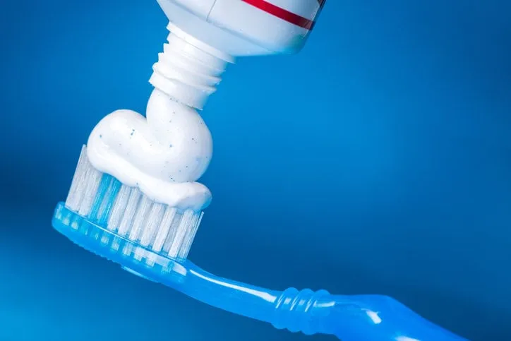 toothbrush with toothpaste