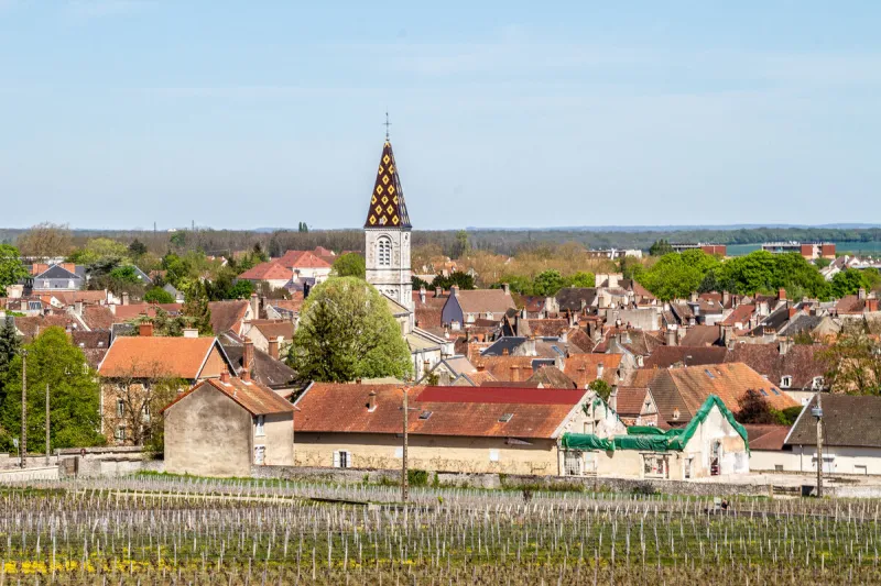 nuits-saint-georges , france, april 17, 2022 nuits-saint-georges is a commune in the côte-d'or department in the bourgogne-franche-comté region of france