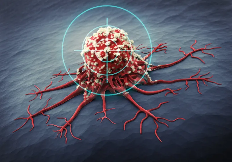 3d rendering of a cancer cell - medical illustration