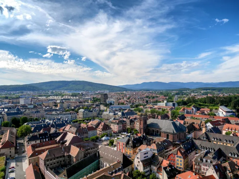 a view of belfort town in france