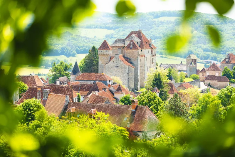 medieval village of curemonte in corrèze department in france