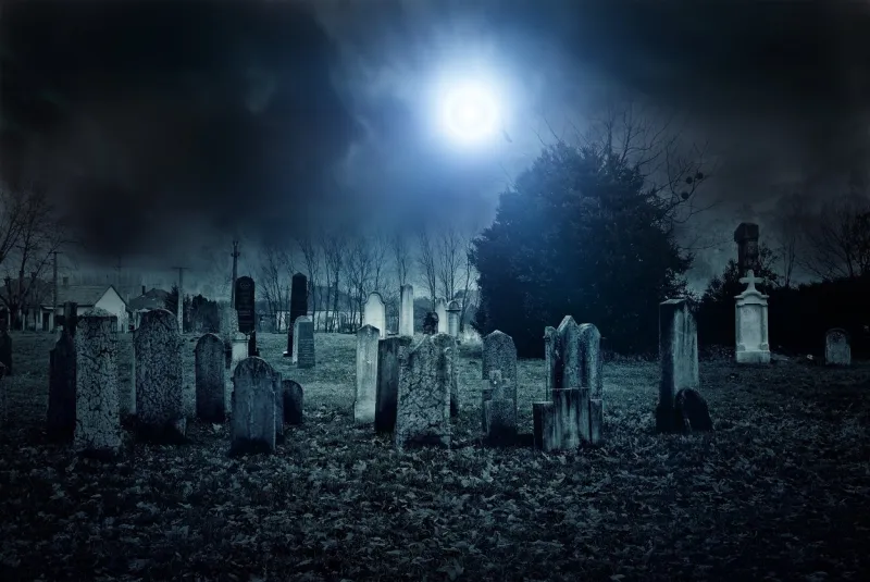 cemetery night