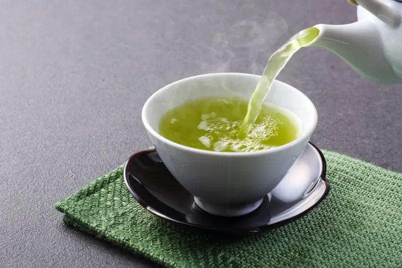 this is a photograph of japanese green tea