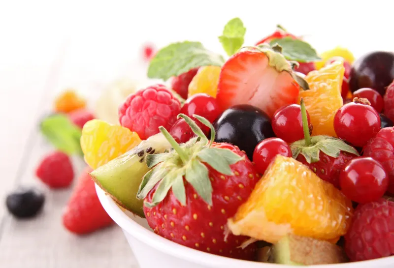isolated fruit salad