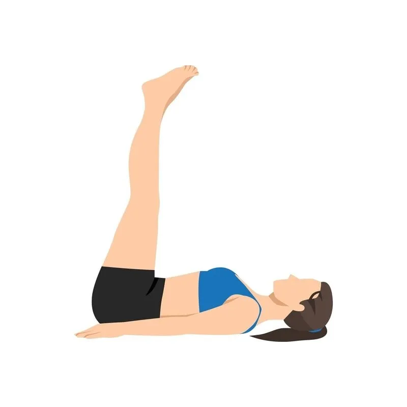 woman,doing,yoga,in,half,plough,pose,vector,girl,lying