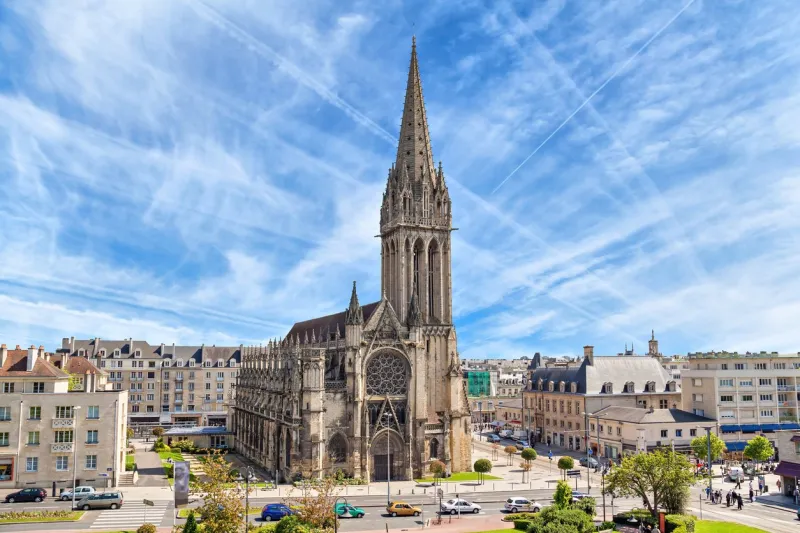 church of saint-pierre in caen, normandy, france