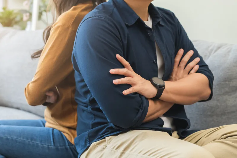 breakup and depressed, asian young quarrel couple love fight relationship in trouble different people are emotion angry argue husband has expression upset with wife problem of family people