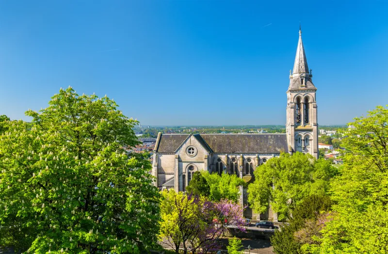saint ausone church in angouleme - france, charente