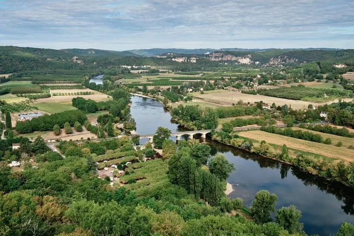 view northeastwards from the village of domme in the dordogne region of france domme is one of the plus beaux village of france