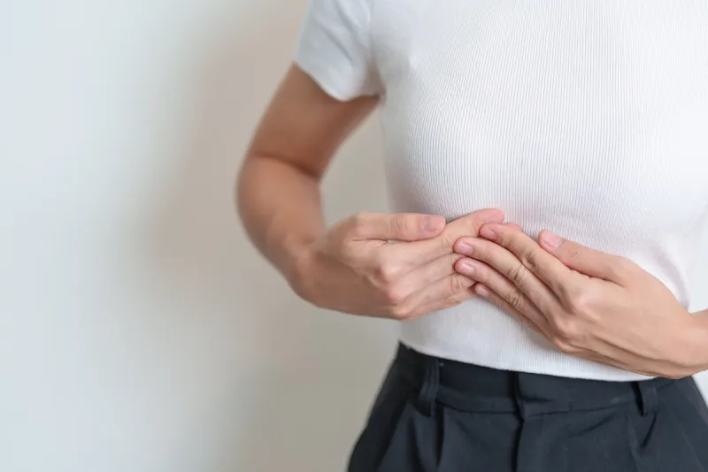 woman having liver pain liver cancer and tumor, jaundice, viral hepatitis a, b, c, d, e, cirrhosis, failure, enlarged, hepatic encephalopathy, ascites fluid in belly and health