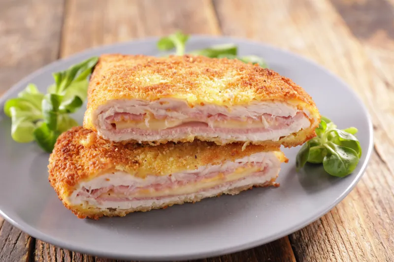 cordon bleu- chicken fillet with ham and cheese