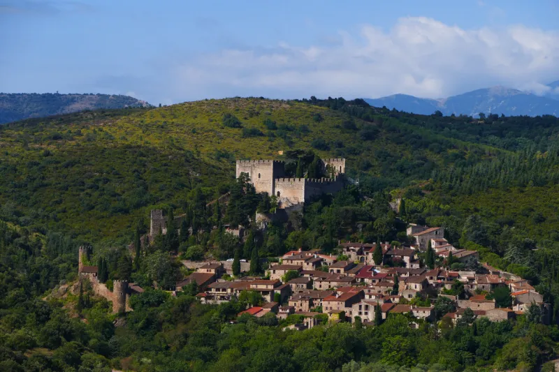 castelnou, the village   eastern pyrenees