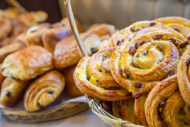 assortment of french pastries
