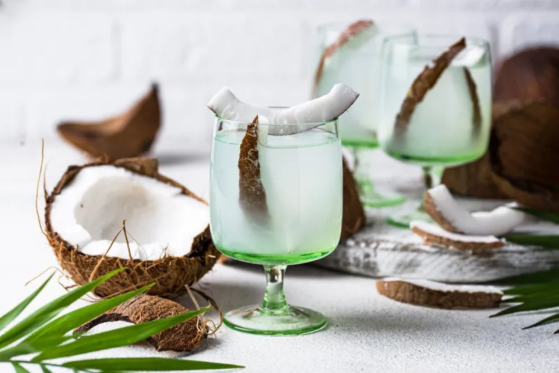 natural fresh coconut water healthy summer drink