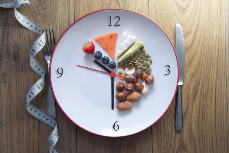 clock plate of keto foods with 70 fat, 20 protein and 10 carbs