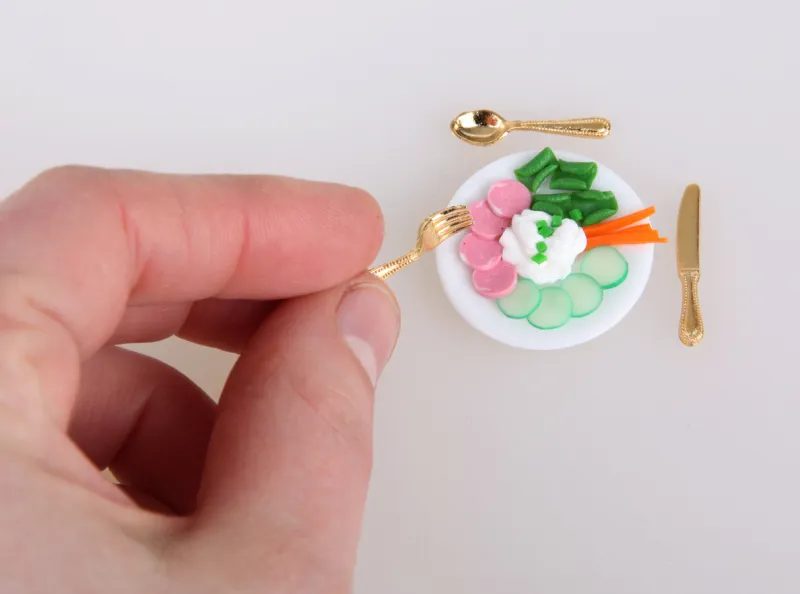 tiny portion of food for someone on a diet