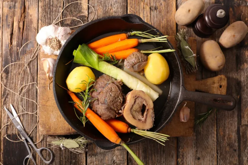 pot au feu rustic above