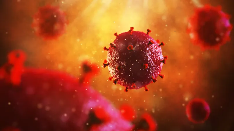 3d illustration of hiv virus medical concept