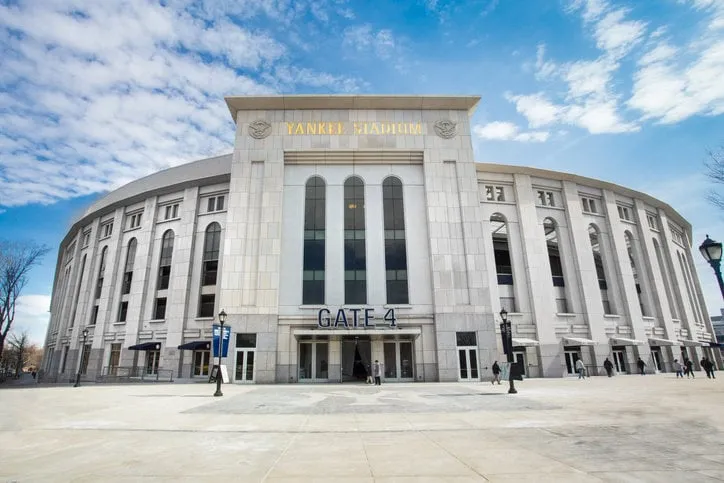 bronx, new york city, usa - march 8, 2014  view of yankee stadium in the south bronx in new york city it is the home ballpark for the new york yankees