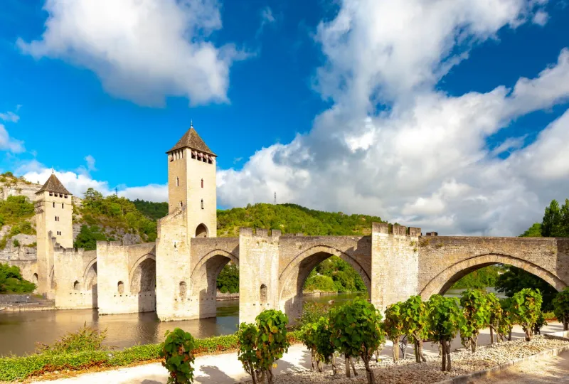 pont valentre across the lot river in cahors south west france