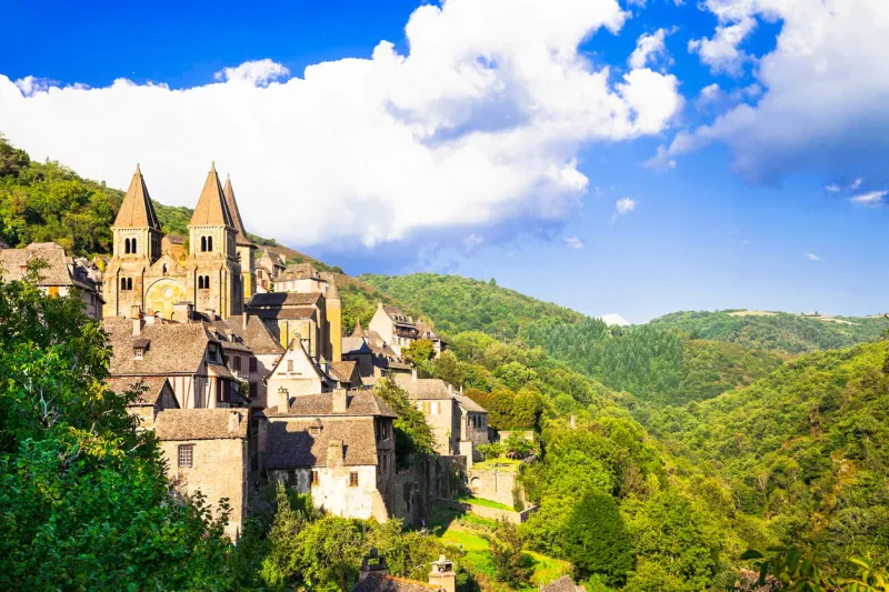 medieval village and abbey saint foy