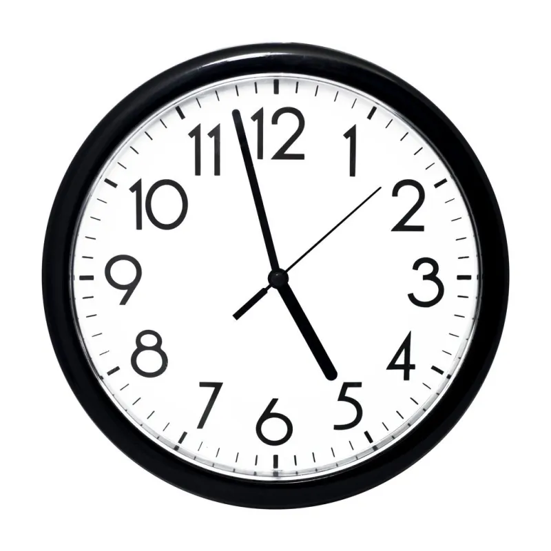 white wall clock isolated on white background high quality photo