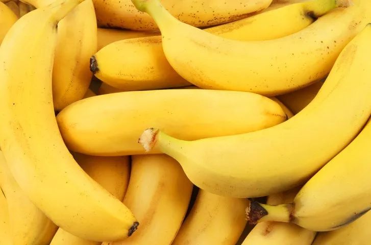 many fresh bananas as background
