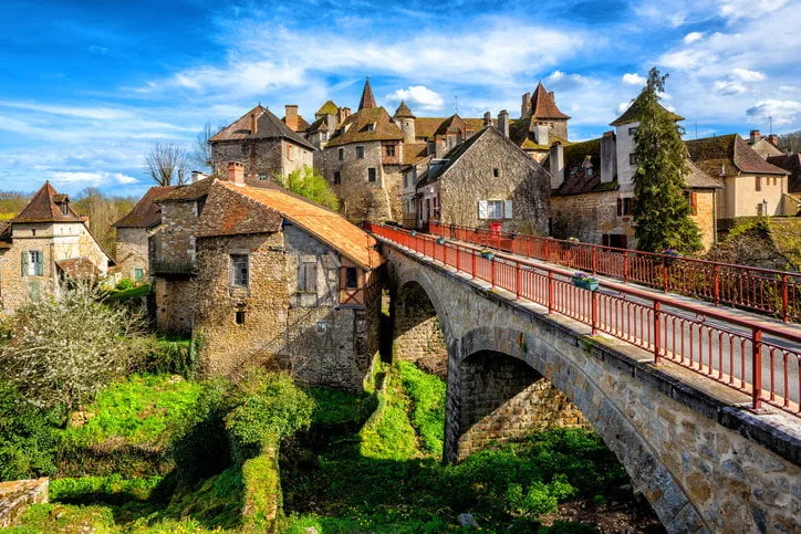 medieval old town of carennac, lot department, is one of the most beautiful villages of france (les plus beaux villages de france)
