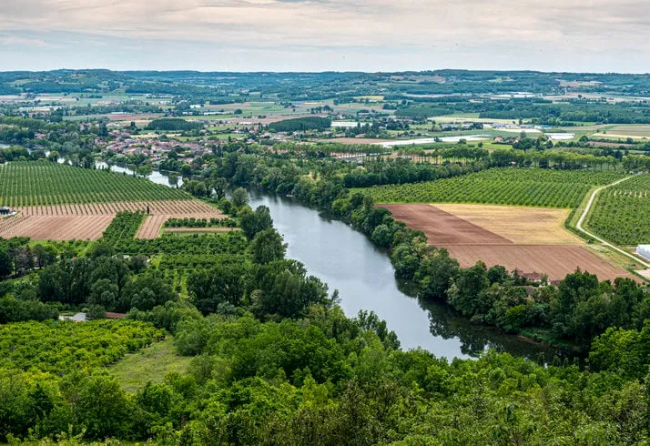 france, the rural lot valley near the village laparade