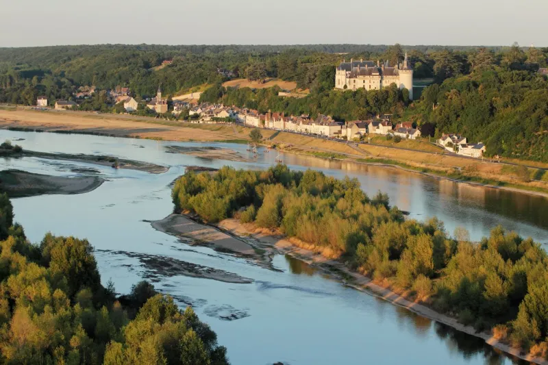 aerial photo of chaumont sur loire, 41150, loir-et-cher, centre val-de-loire region