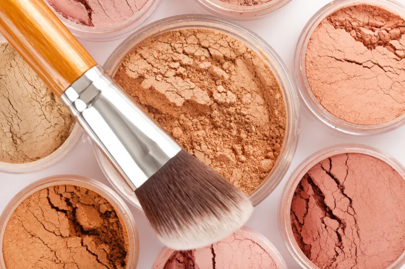 face powder and brush