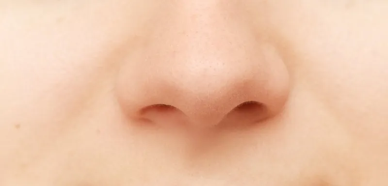close up of human nose