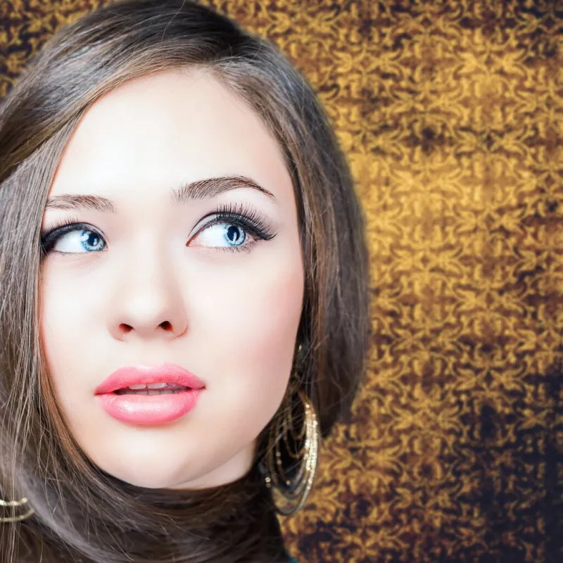 fashion hairstyle beautiful woman with long straight hair barbershop healthy shampoo volume beauty hair keratin straightening, coloring gold, luxury