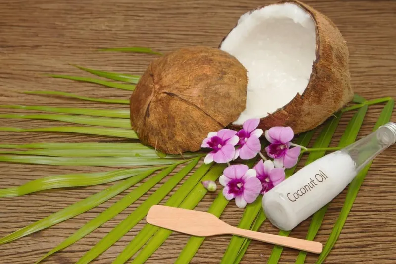 noix de coco et huile de coco biologique pour spa beauté