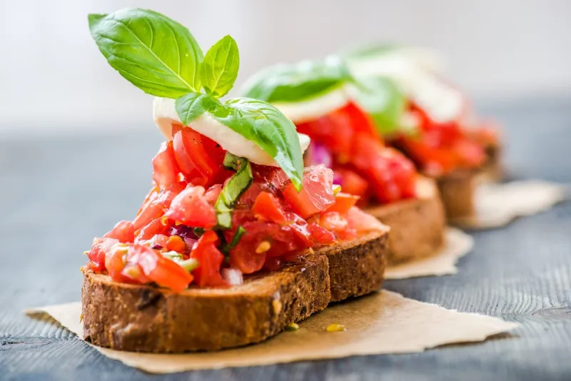 italian traditional bruschetta
