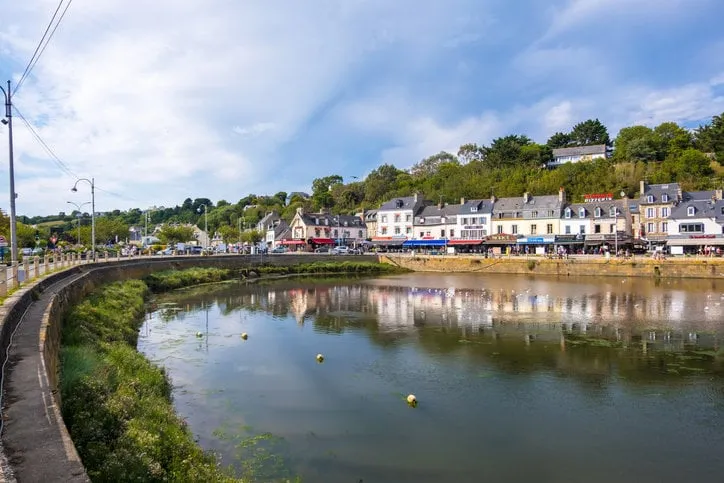 binic-etables-sur-mer, france - august 24, 2019  binic is a commune and small fishing port at seaside in cotes-d'armor department of brittany, france
