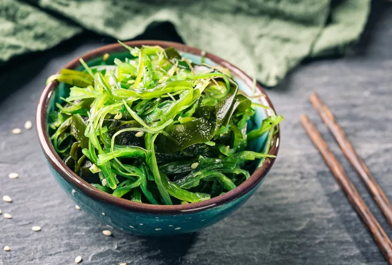 japanese seaweed salad in a bowl