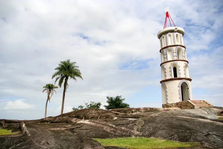 lighthouse in kourou, french guiana, south america