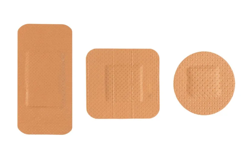 top view medical plaster isolated on a white background medical sticking patch isolated on white first aid item adhesive bandage plaster