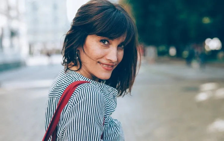 portrait of a beautiful middle-aged woman outdoors