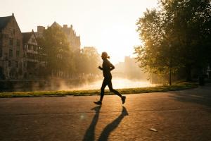 Femme en train de courir