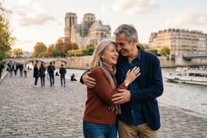 couple de quinquagénaires amoureux