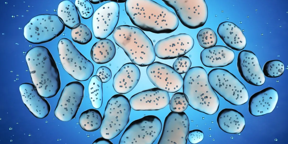 colony of bacteria 3d illustration