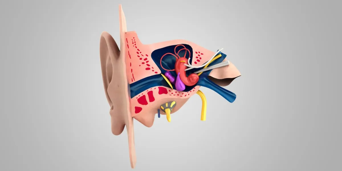 human ear structure medical educational science 3d rendrer illustration ear anatomy