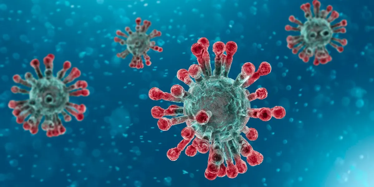 microscopic view of coronavirus, a pathogen that attacks the respiratory tract analysis and test, experimentation sars 3d render