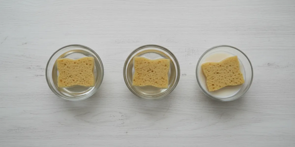 Composition en plan moyen (nature morte) prise en vue de dessus (flat lay) sur un comptoir de cuisin