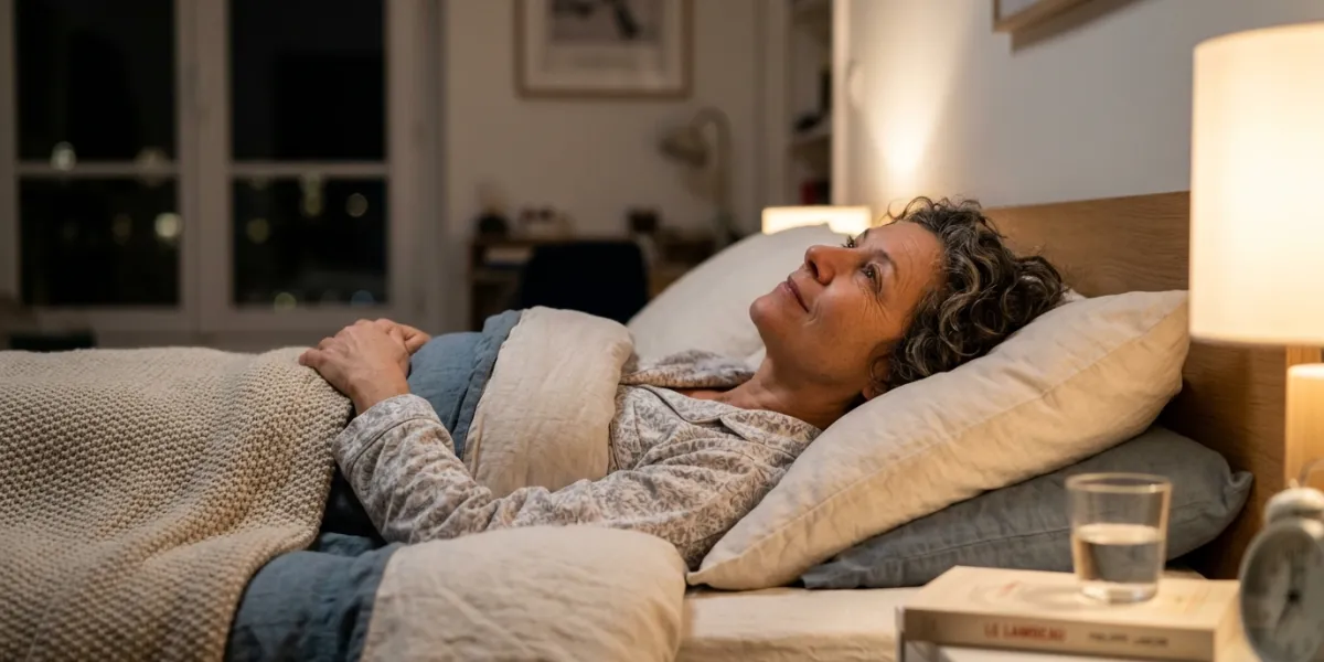 personne allongée dans son lit la nuit